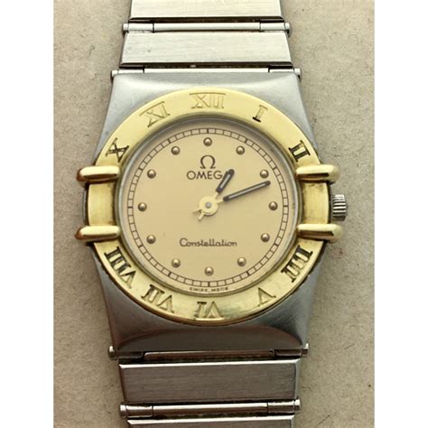 gold omega women's watch|omega constellation watch ladies.